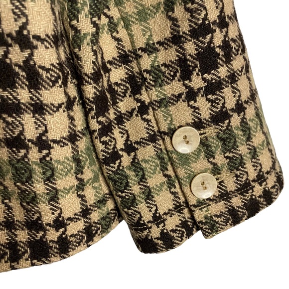 DKNY Women's Patterned Double Breasted Wool Blazer Jacket - Picture 5 of 10